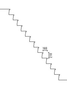 段違い階段カバータイプ　既存階段部分